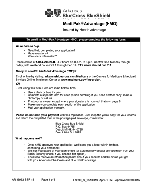 Medi-Pak Advantage HMO Enrollment Form