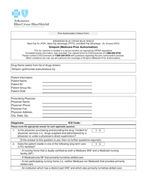 Simponi Prior Authorization Form