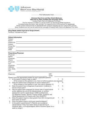 Fentanyl Patch Prior Authorization Form