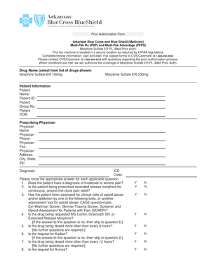 Arkansas Blue Cross Medicare Prior Authorization Form