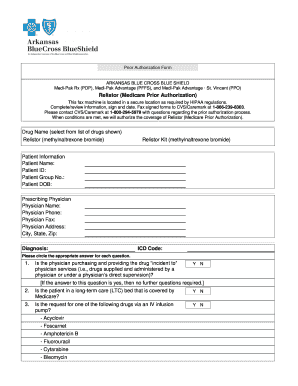 Arkansas Blue Cross Blue Shield Relistor Prior Authorization Form