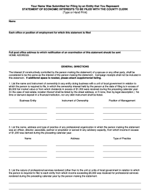 Illinois Statement of Economic Interests