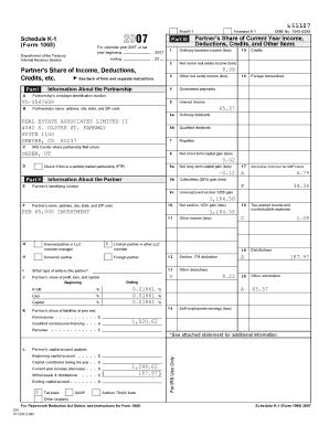 Schedule K-1 Form 1065