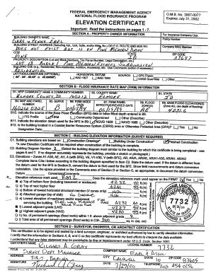 FEMA Elevation Certificate