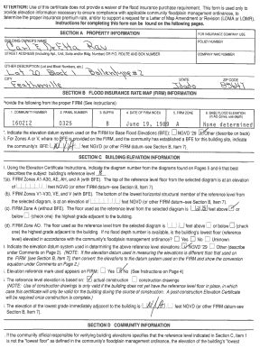Flood Insurance Elevation Certificate