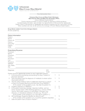 Prior Authorization Form for Kineret