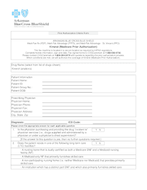 Kineret Prior Authorization Form