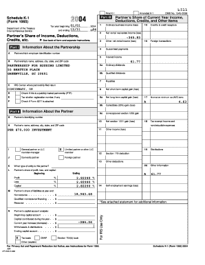 Schedule K-1 Form 1065