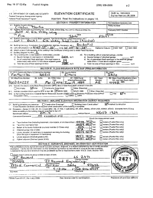 FEMA Elevation Certificate