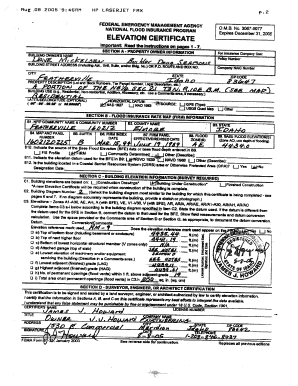 FEMA Elevation Certificate