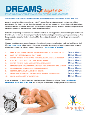 Sleep Disorder Diagnostic Form