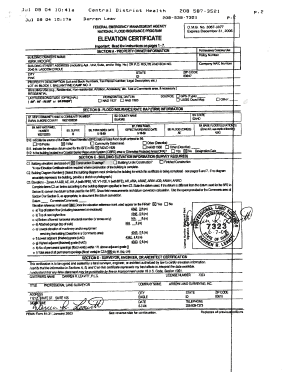 FEMA Elevation Certificate