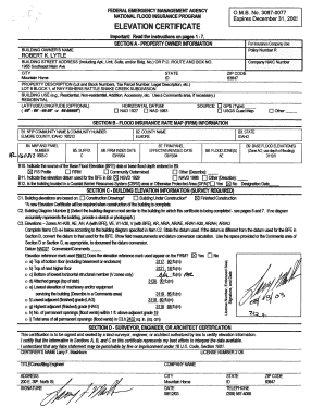 FEMA Elevation Certificate