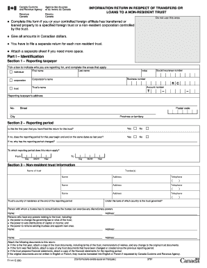 Canada Non-Resident Trust Information Return