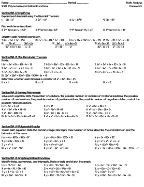 Math Analysis Homework