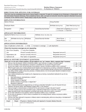 TIAA Medical History Statement Form