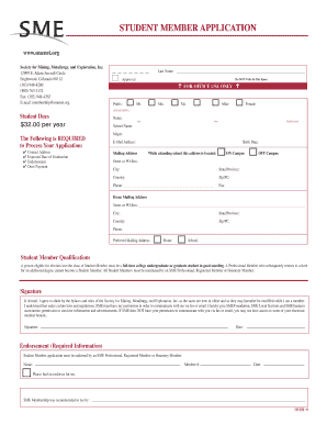 Student Member Application
