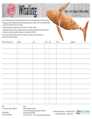 Petition Against Whaling
