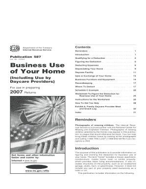 IRS Publication 587 Business Use of Home