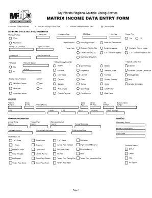 Florida Real Estate Listing Form