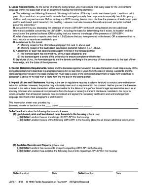 Florida Lead-Based Paint Disclosure Notice