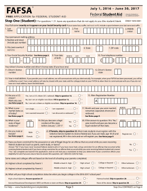 FAFSA Application Form