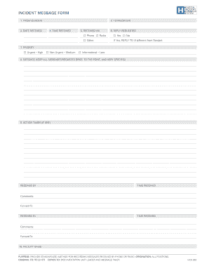 Incident Message Form