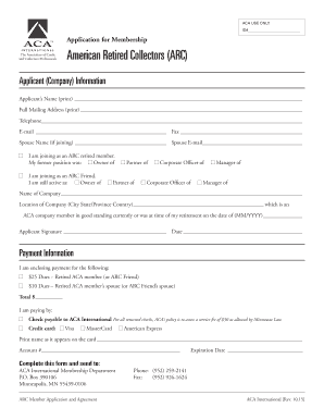 ARC Membership Application