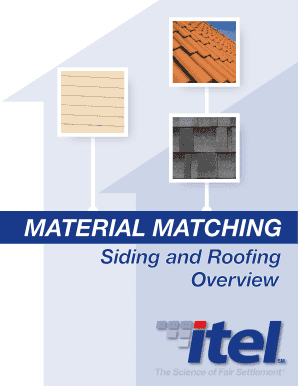 ITEL Siding and Roofing Material Matching Form
