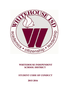 Whitehouse ISD Student Code of Conduct Acknowledgment
