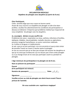 Déclaration Médicale