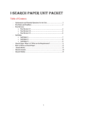 iSearch Paper Unit Packet