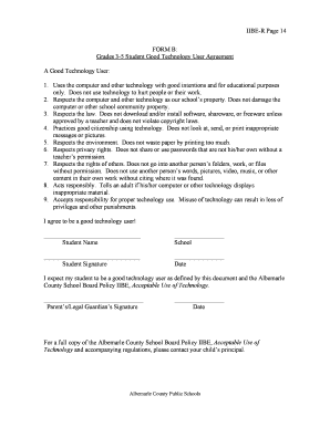 Grades 3-5 Student Good Technology User Agreement