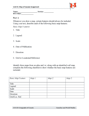 Map of Canada Assignment