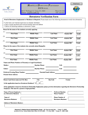 Instructions for Downtown Verification and Code of Conduct