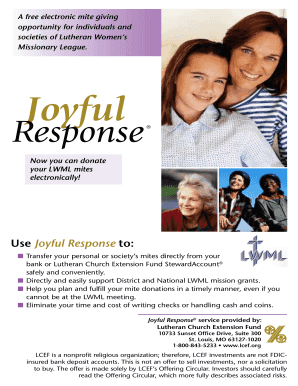 Joyful Response Electronic Mites Program Enrollment Form