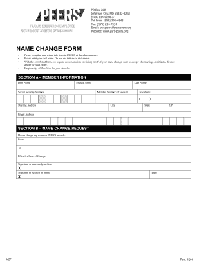 Name Change Form
