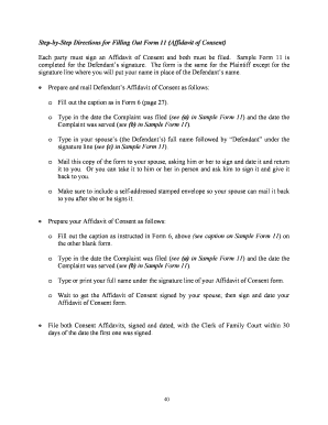 Affidavit of Consent Form 11