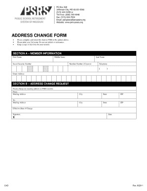 Address Change Form