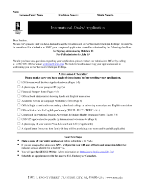 International Student Application Form