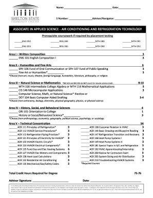 Associate in Applied Science Degree Plan