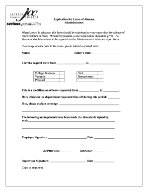 Leave of Absence Request Form