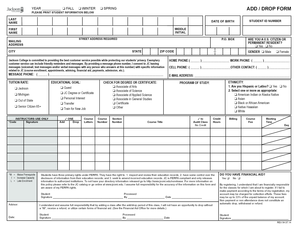 Jackson College Add Drop Form