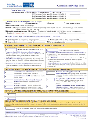 United Way of Central New Mexico Commitment Pledge Form