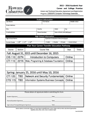 Career and Technical Education Agreement