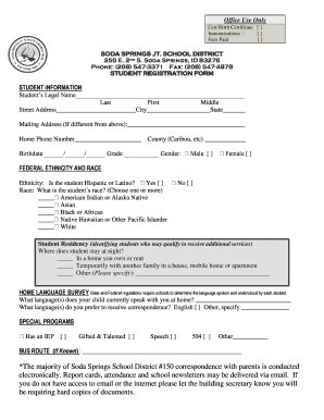 Student Registration Form