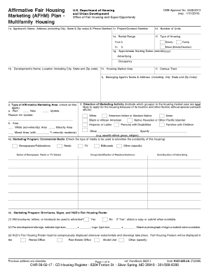 Affirmative Fair Housing Marketing Plan