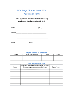 Email application materials to Internsnoa