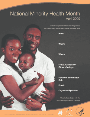 National Minority Health Month Event Flyer