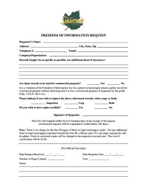Freedom of Information Request Form